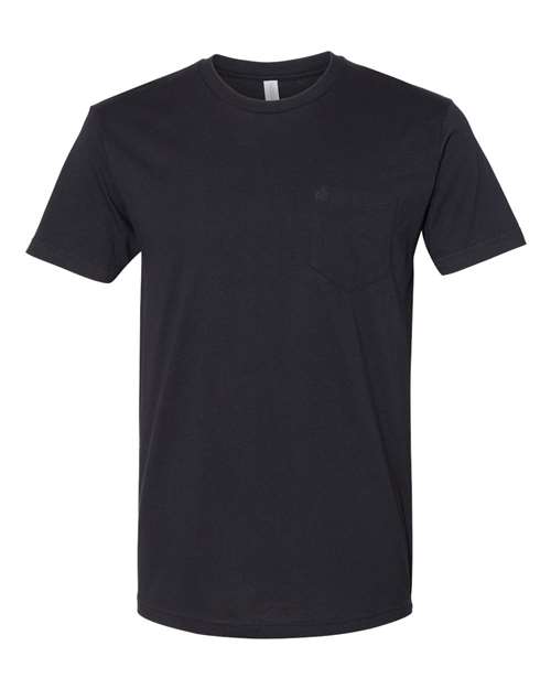 Next Level 3605 Unisex Cotton Pocket Tee - Black