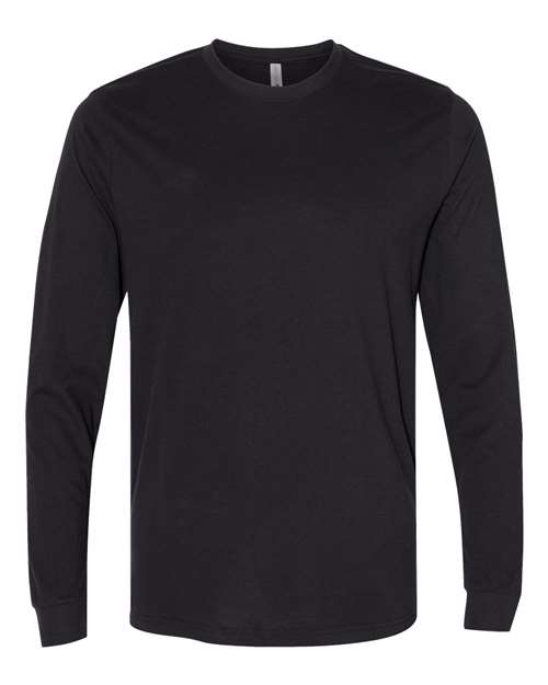 Next Level 6411 Unisex Sueded Long Sleeve Tee - Black