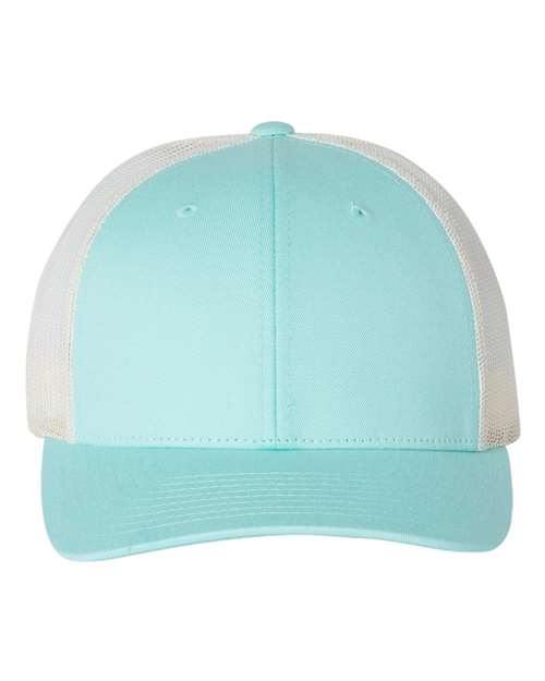 Richardson 115 Low Pro Trucker Cap - Aruba Blue/ Birch