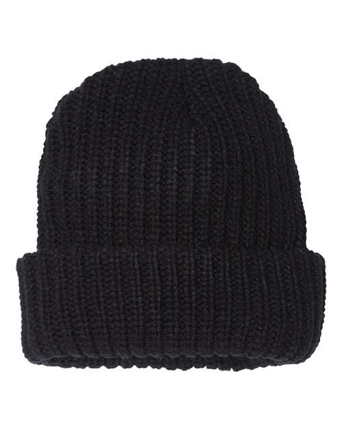 Sportsman SP90 12" Chunky Cuffed Beanie - Black