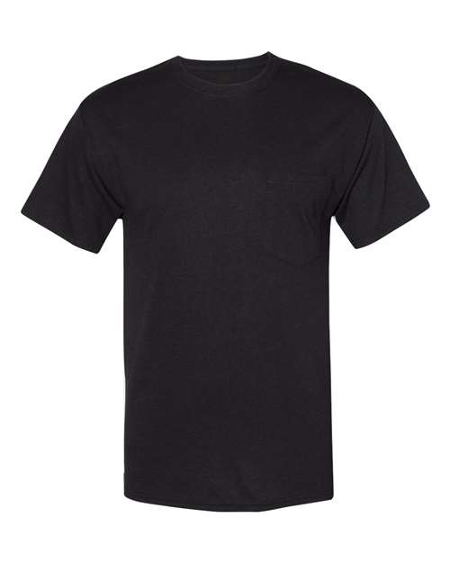 Hanes W110 Unisex Workwear Pocket T-Shirt - Black