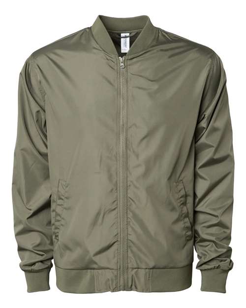 Independent Trading Co. EXP52BMR Unisex Lightweight Bomber Jacket - Army