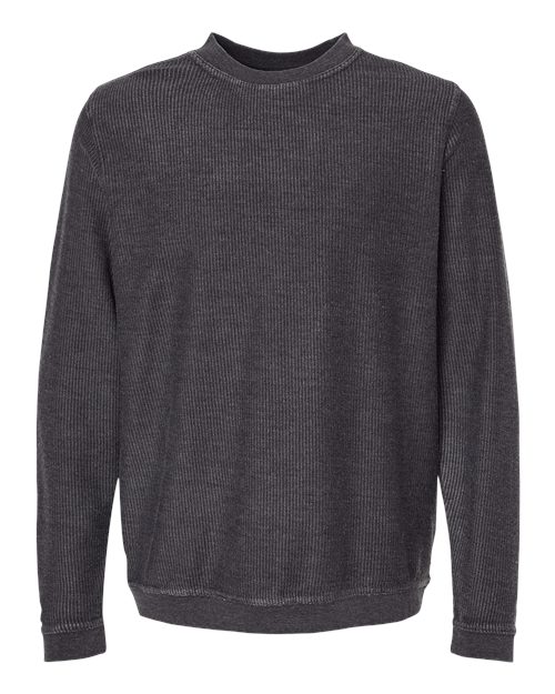Boxercraft D02 Unisex Corded Crewneck Sweatshirt - Black