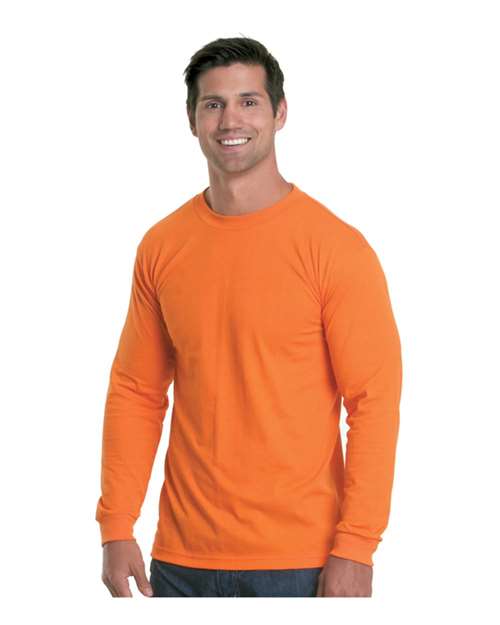 Bayside 5360 Unisex USA-Made Performance Long Sleeve T-Shirt - Bright Orange