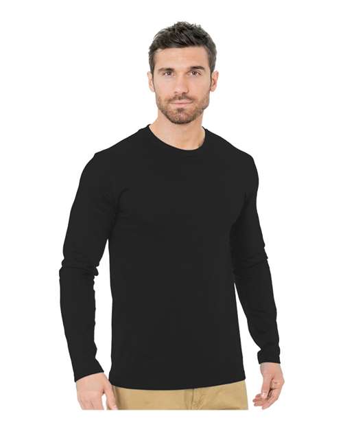 Bayside 9550 Unisex Fine Jersey Long Sleeve T-Shirt - Black
