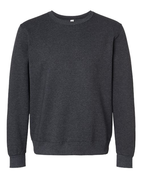 JERZEES 701MR Unisex Eco™ Premium Blend Ring-Spun Crewneck Sweatshirt - Black Ink Heather