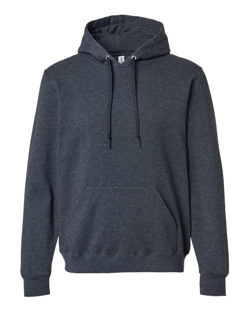 JERZEES 700MR Unisex Eco™ Premium Blend Ring-Spun Hooded Sweatshirt - Black Ink Heather