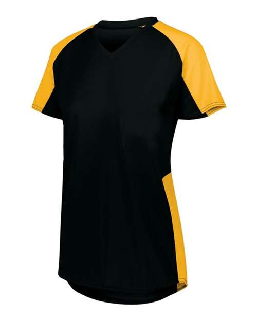 Augusta Sportswear 1523 Girls' Cutter Jersey - Black/ Gold