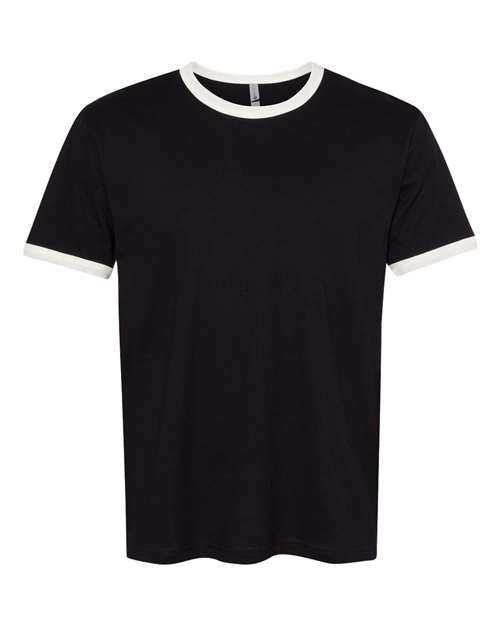 Next Level 3604 Unisex Cotton Ringer Tee - Black/ Natural