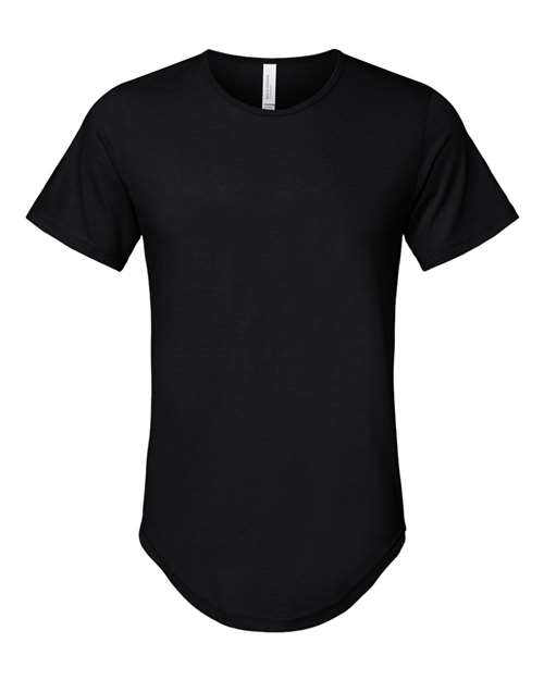 BELLA + CANVAS 3003 Men's Jersey Curved Hem Tee - Black