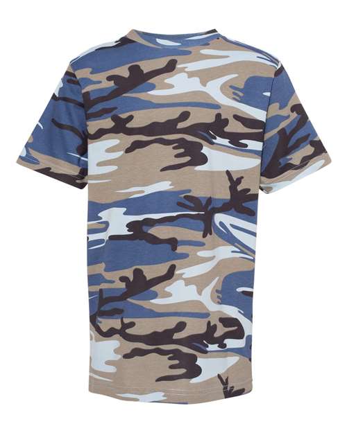 Code Five 2207 Youth Camouflage T-Shirt - Blue Woodland