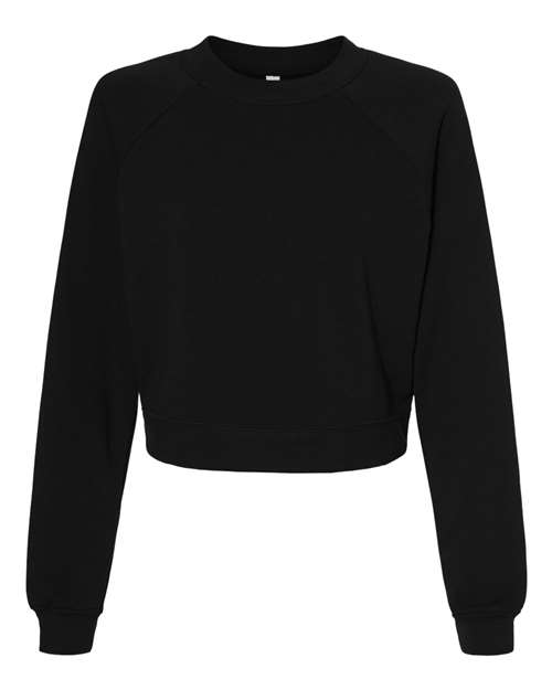BELLA + CANVAS 7505 Women's Crop Raglan Crewneck Sweatshirt