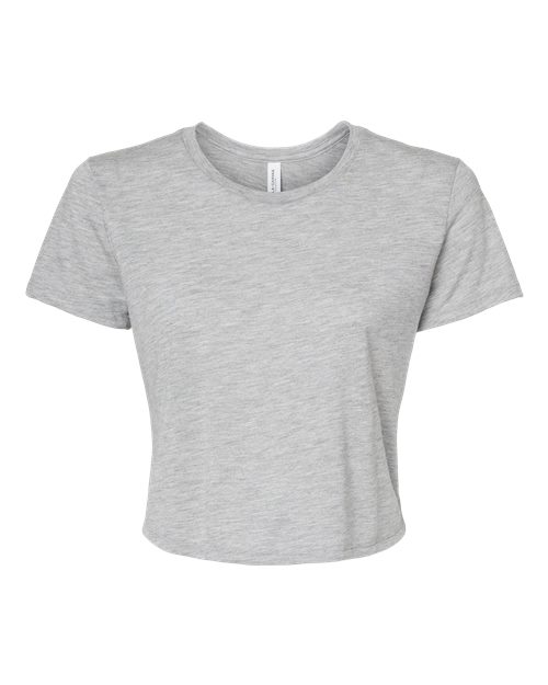 BELLA + CANVAS 8882 Women’s Flowy Crop Tee - Athletic Heather