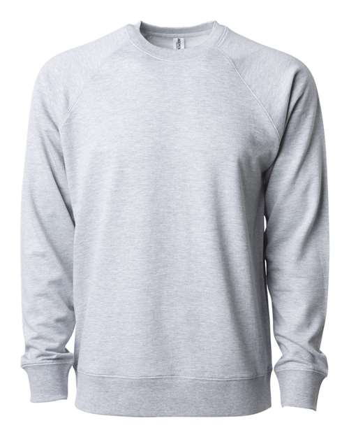 Independent Trading Co. SS1000C Unisex Icon Lightweight Loopback Terry Crewneck Sweatshirt - Athletic Heather