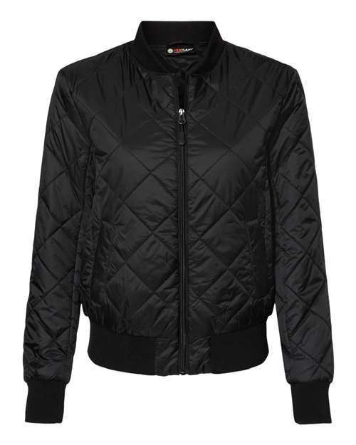 Weatherproof W21752 Women's HeatLast™ Quilted Packable Bomber - Black