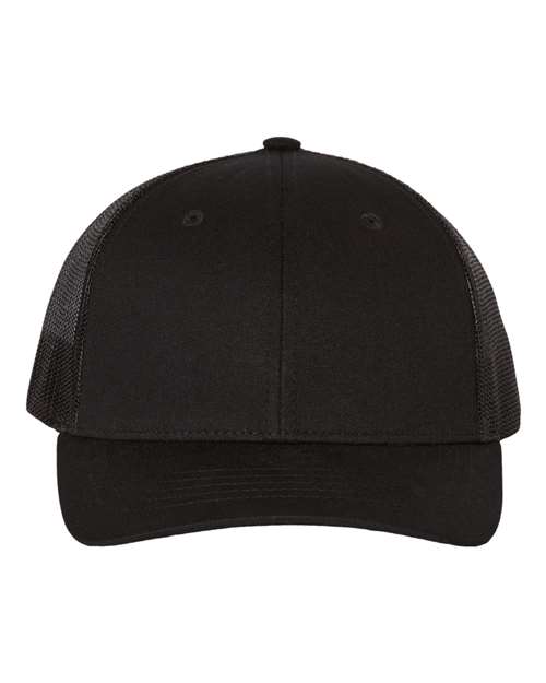 Richardson 112Y Youth Trucker Snapback Cap - Black