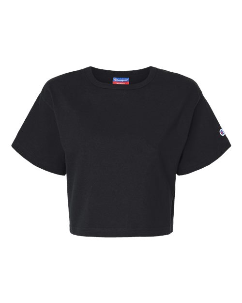 Champion T453W Women's Heritage Jersey Crop T-Shirt - Black