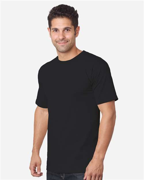 Bayside 5910 Unisex USA-Made Heavyweight Ring-spun T-Shirt - Black