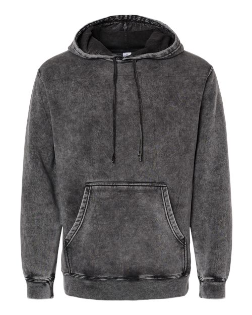 Independent Trading Co. PRM4500MW Unisex Midweight Mineral Wash Hooded Sweatshirt - Black
