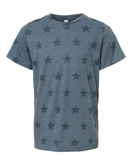 Code Five 2229 Youth Star Print Tee - Denim Star
