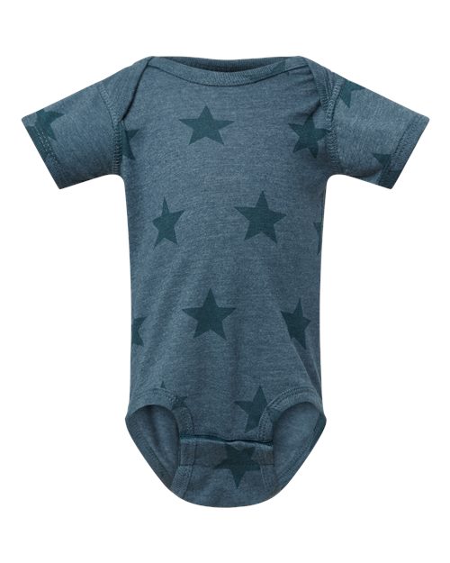 Code Five 4329 Infant Star Print Bodysuit - Denim Star