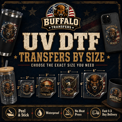 UV DTF Transfers by Size