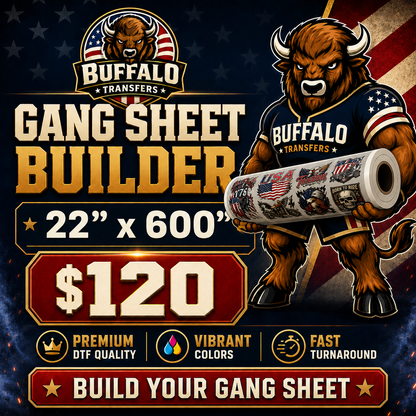 Build DTF Transfers Gang Sheet